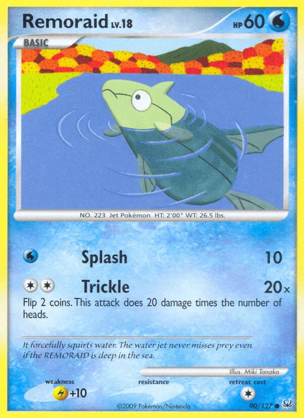 90, Common, Lightning[+10], Normal, Platinum: Base Set, Reverse Holofoil, Water Remoraid (90/127) [Platinum: Base Set] - Trading Card World