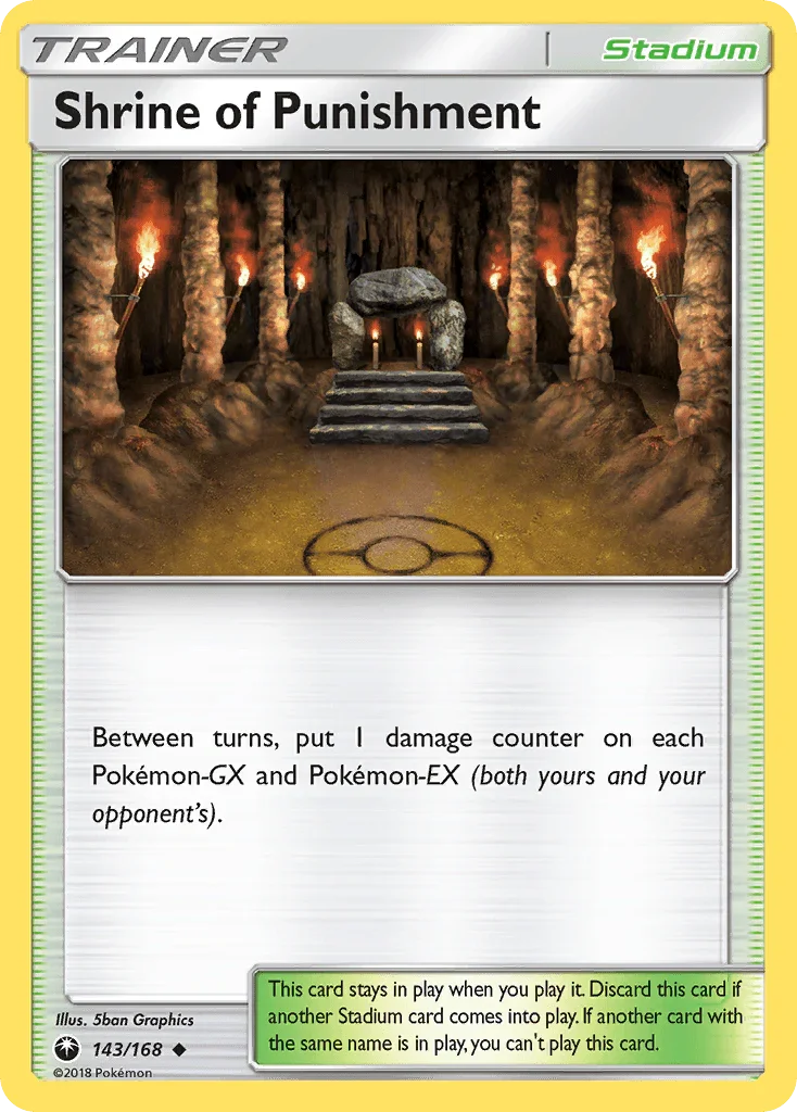 143, Normal, Reverse Holofoil, Stadium, Sun & Moon: Celestial Storm, Uncommon Shrine of Punishment (143/168) [Sun & Moon: Celestial Storm] - Trading Card World