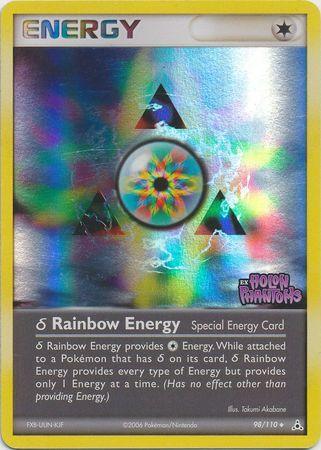 98, EX: Holon Phantoms, Reverse Holofoil, Uncommon Rainbow Energy (98/110) (Delta Species) (Stamped) [EX: Holon Phantoms] - Trading Card World