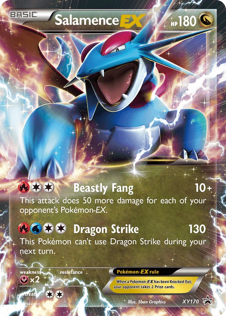 Dragon, Fairy[×2], Holofoil, Promo, XY170, XY: Black Star Promos Salamence EX (XY170) [XY: Black Star Promos] - Trading Card World