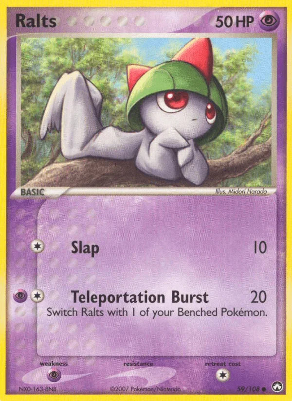 59, Common, EX: Power Keepers, Normal, Psychic, Psychic[×2] Ralts (59/108) [EX: Power Keepers] - Trading Card World