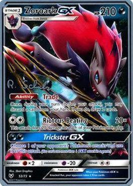 53, Darkness, Fighting[×2], Normal, Psychic[-20], Ultra Rare, World Championships 2018 Zoroark GX (53/73) (Victory Map - Robin Schulz) [World Championships 2018] - Trading Card World