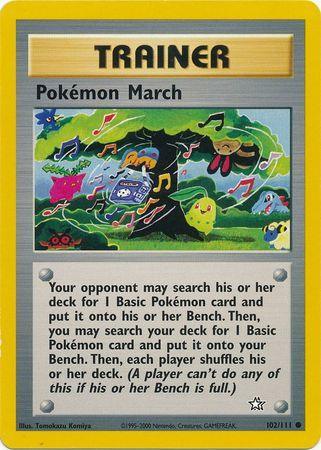 102, Common, Neo Genesis Unlimited, Normal, Trainer Pokemon March (102/111) [Neo Genesis Unlimited] - Trading Card World