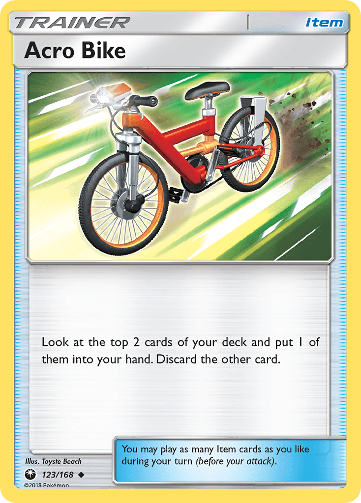 123, Item, Normal, Reverse Holofoil, Sun & Moon: Celestial Storm, Uncommon Acro Bike (123/168) [Sun & Moon: Celestial Storm] - Trading Card World