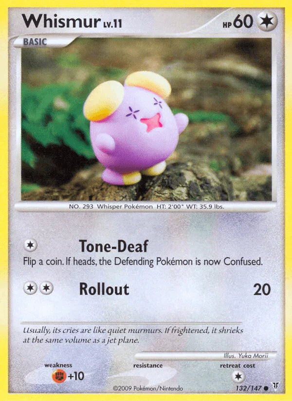 132, Colorless, Common, Fighting[+10], Normal, Platinum: Supreme Victors, Reverse Holofoil Whismur (132/147) [Platinum: Supreme Victors] - Trading Card World