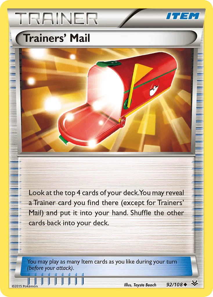 92, Item, Normal, Reverse Holofoil, Uncommon, XY: Roaring Skies Trainers' Mail (92/108) [XY: Roaring Skies] - Trading Card World