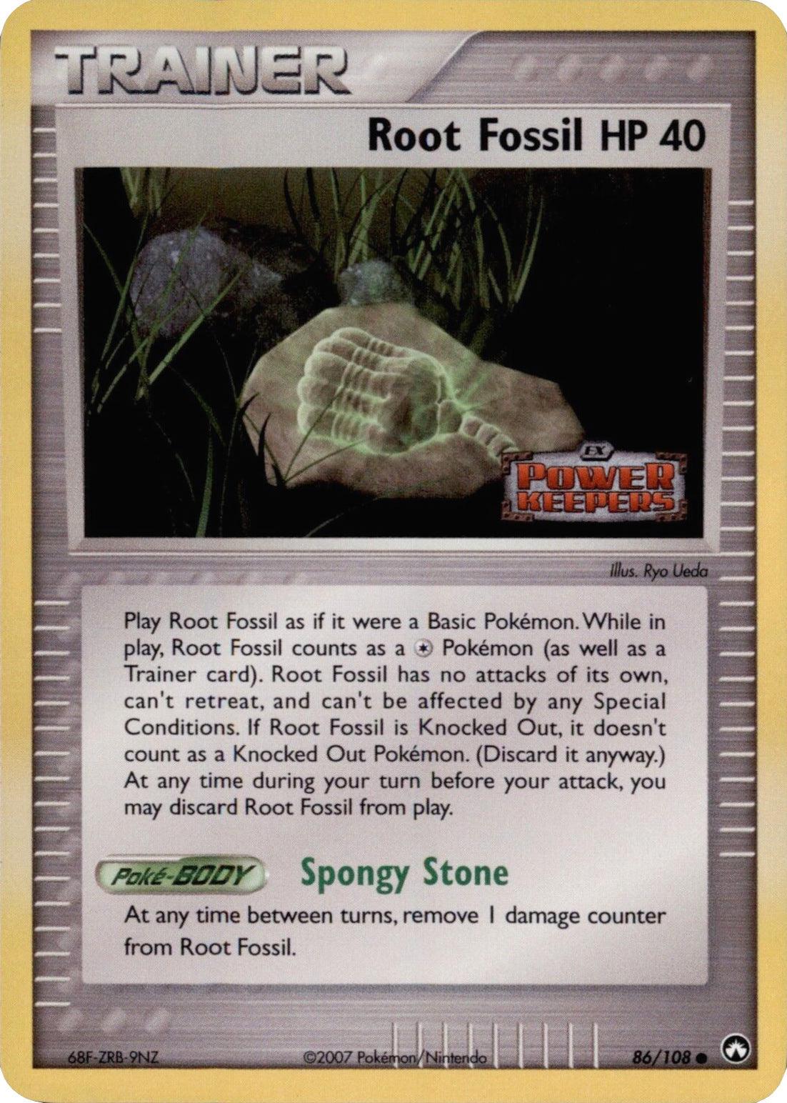 86, Common, EX: Power Keepers, Item, Reverse Holofoil Root Fossil (86/108) (Stamped) [EX: Power Keepers] - Trading Card World