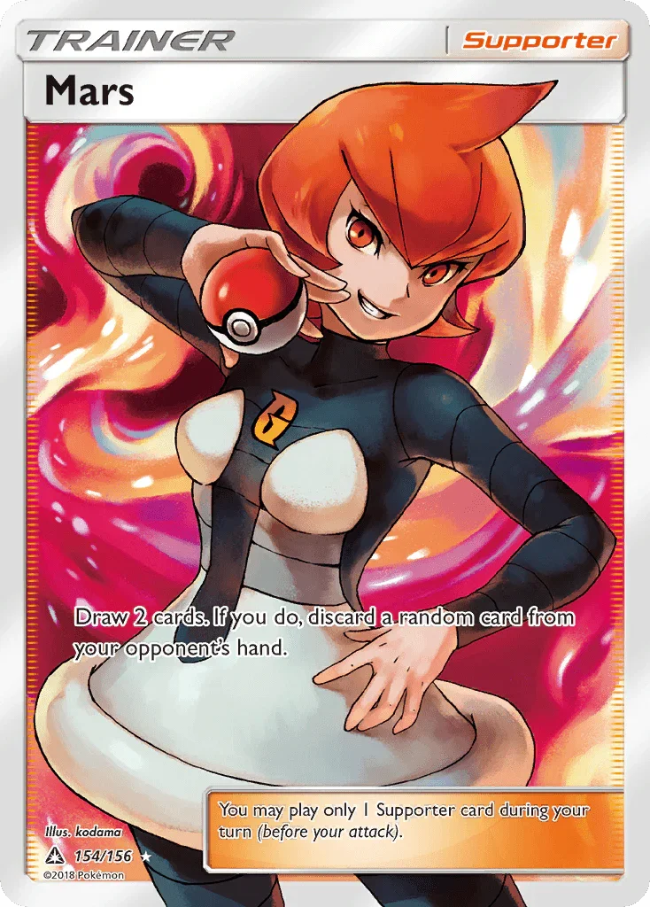 154, Holofoil, Sun & Moon: Ultra Prism, Supporter, Ultra Rare Mars (154/156) [Sun & Moon: Ultra Prism] - Trading Card World