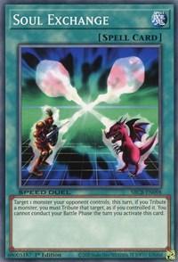 1st Edition, Common, Normal Spell, Speed Duel: Battle City Box, Spell Soul Exchange [SBCB-EN098] Common - Trading Card World