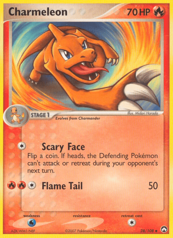 28, EX: Power Keepers, Fire, Normal, Uncommon, Water[×2] Charmeleon (28/108) [EX: Power Keepers] - Trading Card World