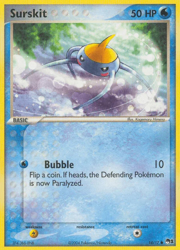 14, Common, Lightning[×2], Normal, POP Series 1, Water Surskit (14/17) [POP Series 1] - Trading Card World