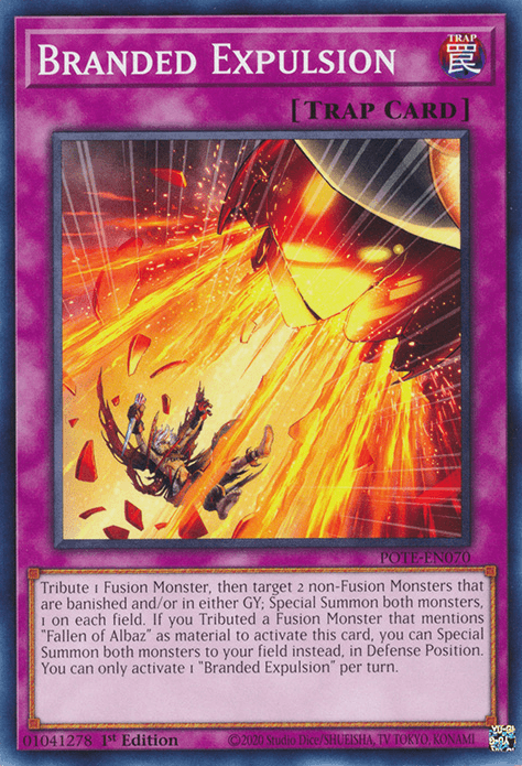 1st Edition, Common, Normal Trap, Power of the Elements, Trap, Unlimited Branded Expulsion [POTE-EN070] Common - Trading Card World