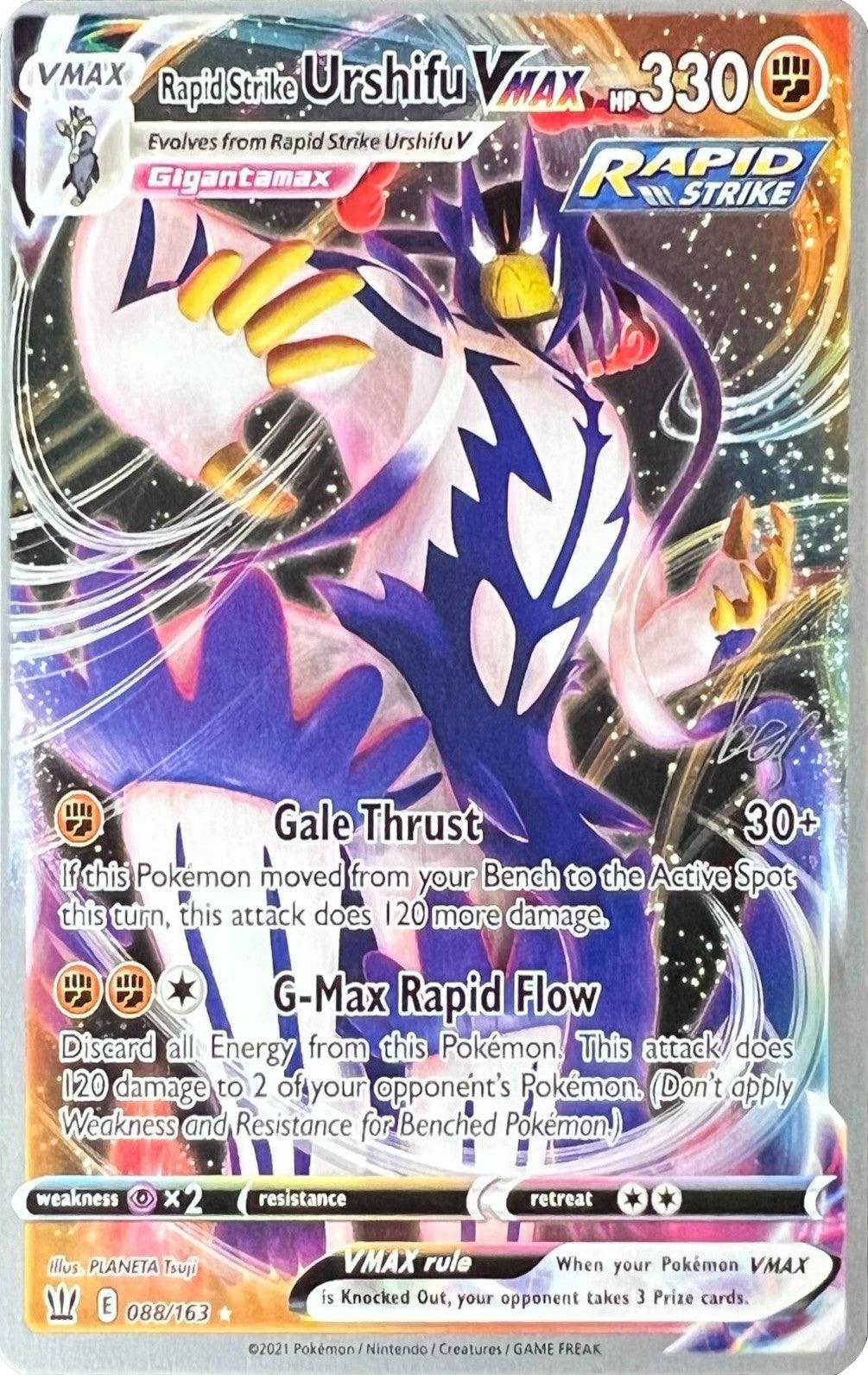 088, Fighting, Normal, Psychic [x2], Ultra Rare, World Championships 2022 Rapid Strike Urshifu VMAX (088/163) (Cheryl Again - Sebastian Lashmet) [World Championships 2022] - Trading Card World