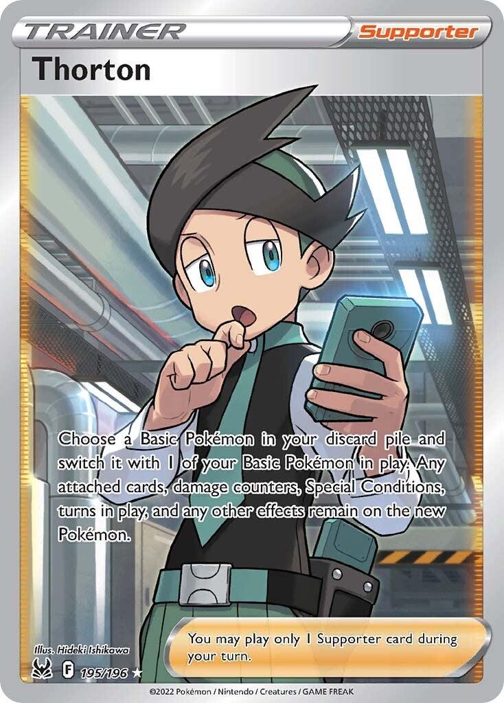 195, Holofoil, Supporter, Sword & Shield: Lost Origin, Ultra Rare Thorton (195/196) [Sword & Shield: Lost Origin] - Trading Card World