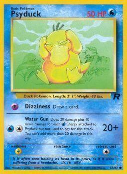 65, Common, Lightning[×2], Normal, Team Rocket Unlimited, Water Psyduck (65/82) [Team Rocket Unlimited] - Trading Card World
