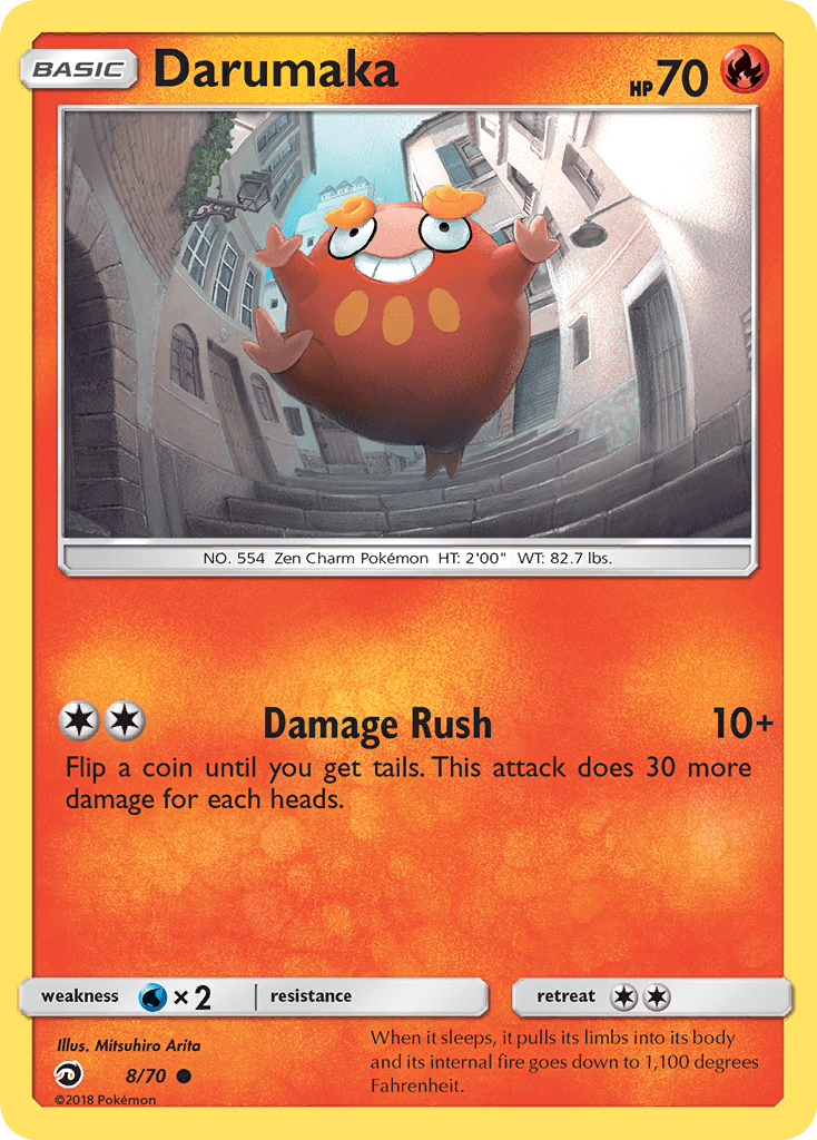 Common, Fire, Normal, Reverse Holofoil, Sun & Moon: Dragon Majesty, Water[×2] Darumaka (8/70) [Sun & Moon: Dragon Majesty] - Trading Card World