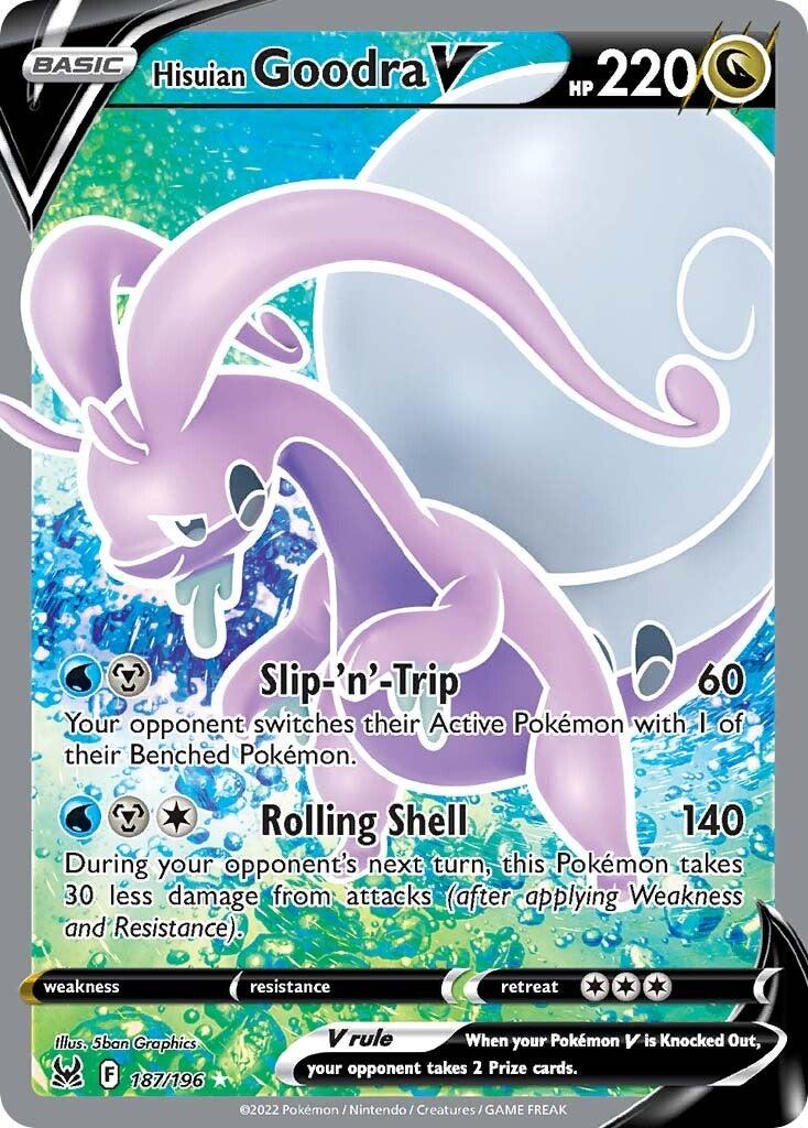 187, Dragon, Holofoil, Sword & Shield: Lost Origin, Ultra Rare Hisuian Goodra V (187/196) [Sword & Shield: Lost Origin] - Trading Card World