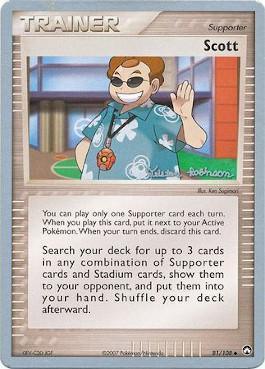 81, Normal, Supporter, Uncommon, World Championships 2008 Scott (81/108) (Intimidation - Tristan Robinson) [World Championships 2008] - Trading Card World