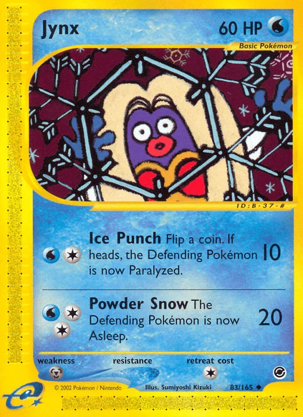 83, Expedition: Base Set, Metal[×2], Normal, Reverse Holofoil, Uncommon, Water Jynx (83/165) [Expedition: Base Set] - Trading Card World