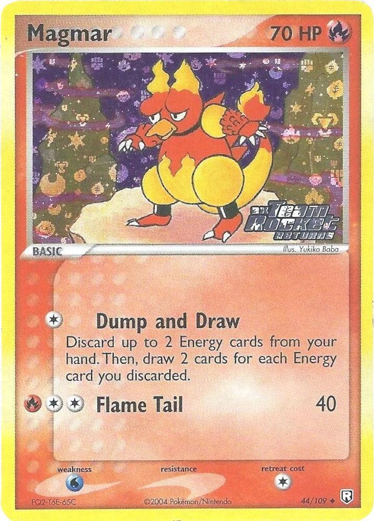 44, EX: Team Rocket Returns, Fire, Reverse Holofoil, Uncommon, Water[×2] Magmar (44/109) (Stamped) [EX: Team Rocket Returns] - Trading Card World