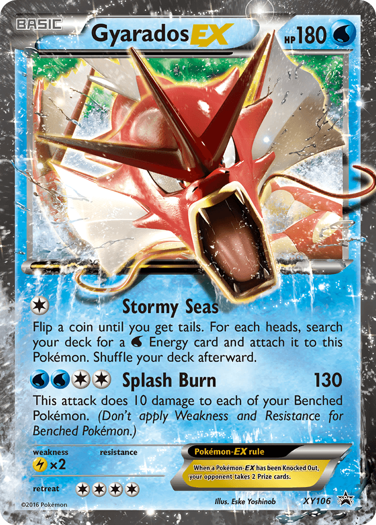 Holofoil, Lightning[×2], Promo, Water, XY106, XY: Black Star Promos Gyarados EX (XY106) [XY: Black Star Promos] - Trading Card World