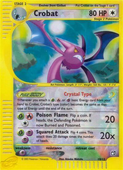 10, Box Topper, Colorless, Promo, Psychic[×2], Reverse Holofoil Crobat (10/12) [Box Topper] - Trading Card World