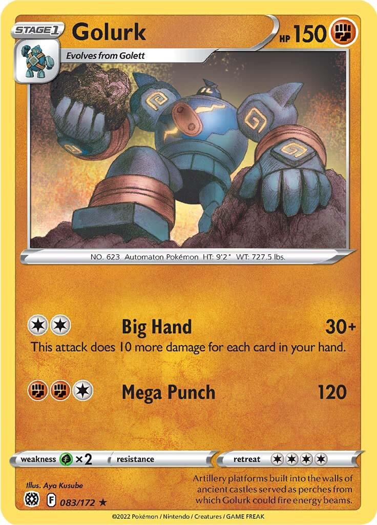 083, Fighting, Grass [x2], Normal, Rare, Reverse Holofoil, Sword & Shield: Brilliant Stars Golurk (083/172) [Sword & Shield: Brilliant Stars] - Trading Card World