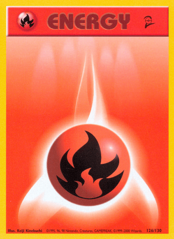 126, Base Set 2, Basic Energy, Common, Normal Fire Energy (126/130) [Base Set 2] - Trading Card World