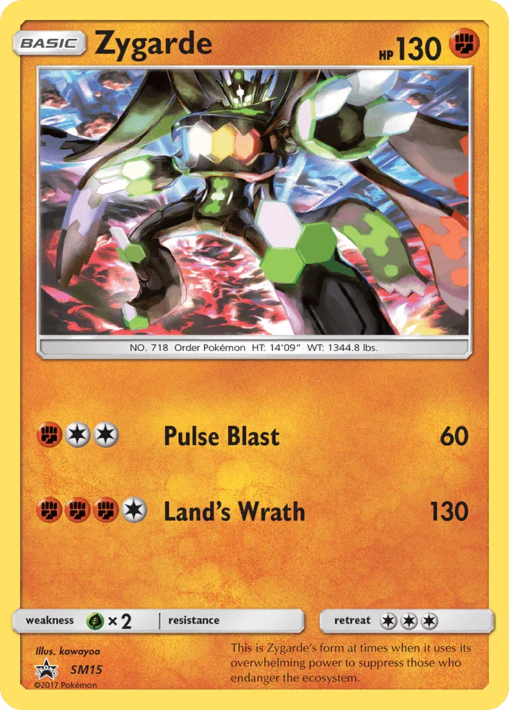 Black Star Promo, Fighting, Grass[×2], Holofoil, SM15, Sun & Moon: Black Star Promos Zygarde (SM15) [Sun & Moon: Black Star Promos] - Trading Card World