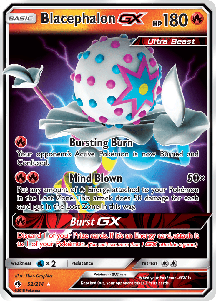 52, Fire, Holofoil, Sun & Moon: Lost Thunder, Ultra Rare, Water[×2] Blacephalon GX (52/214) [Sun & Moon: Lost Thunder] - Trading Card World