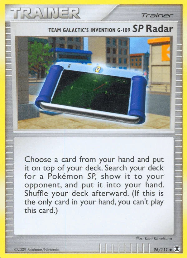 96, Item, Normal, Platinum: Rising Rivals, Reverse Holofoil, Uncommon Team Galactic's Invention G-109 SP Radar (96/111) [Platinum: Rising Rivals] - Trading Card World