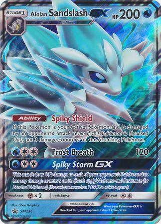 Holofoil, Metal[x2], Promo, SM236, Sun & Moon: Black Star Promos, Water Alolan Sandslash GX (SM236) (Jumbo Card) [Sun & Moon: Black Star Promos] - Trading Card World