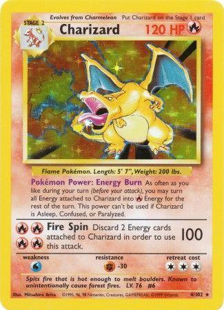 Base Set Unlimited, Fighting[-30], Fire, Holo Rare, Holofoil, Water[×2] Charizard (4/102) [Base Set Unlimited] - Trading Card World