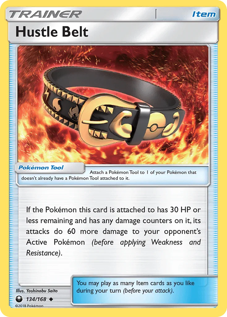 134, Item, Normal, Reverse Holofoil, Sun & Moon: Celestial Storm, Uncommon Hustle Belt (134/168) [Sun & Moon: Celestial Storm] - Trading Card World