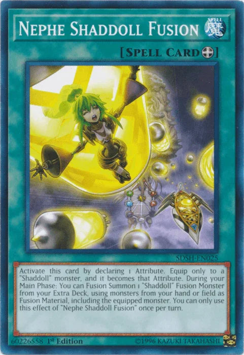 1st Edition, Common, Equip Spell, Spell, Structure Deck: Shaddoll Showdown, Unlimited Nephe Shaddoll Fusion [SDSH-EN025] Common - Trading Card World