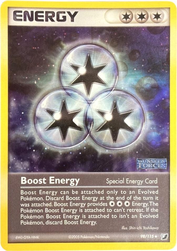 98, EX: Unseen Forces, Reverse Holofoil, Special Energy, Uncommon Boost Energy (98/115) (Stamped) [EX: Unseen Forces] - Trading Card World