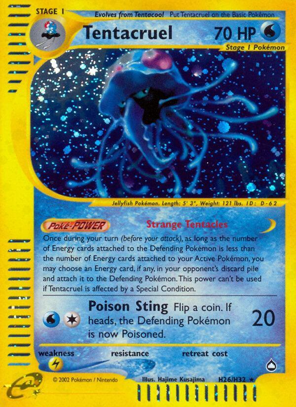 Aquapolis, H26, Holofoil, Lightning[×2], Rare, Reverse Holofoil, Water Tentacruel (H26/H32) [Aquapolis] - Trading Card World