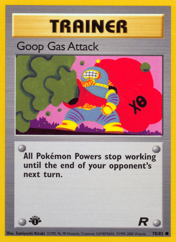 1st Edition Normal, 78, Common, Team Rocket 1st Edition, Trainer Goop Gas Attack (78/82) [Team Rocket 1st Edition] - Trading Card World