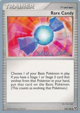 102, Normal, Trainer, Uncommon, World Championships 2009 Rare Candy (102/106) (Luxdrill - Stephen Silvestro) [World Championships 2009] - Trading Card World