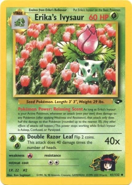41, Fire[×2], Grass, Gym Challenge Unlimited, Normal, Uncommon Erika's Ivysaur (41/132) [Gym Challenge Unlimited] - Trading Card World