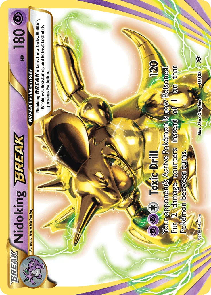 46, Holofoil, Psychic, Ultra Rare, XY: Evolutions Nidoking BREAK (46/108) [XY: Evolutions] - Trading Card World