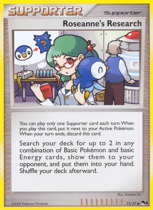 11, Normal, POP Series 8, Supporter, Uncommon Roseanne's Research (11/17) [POP Series 8] - Trading Card World