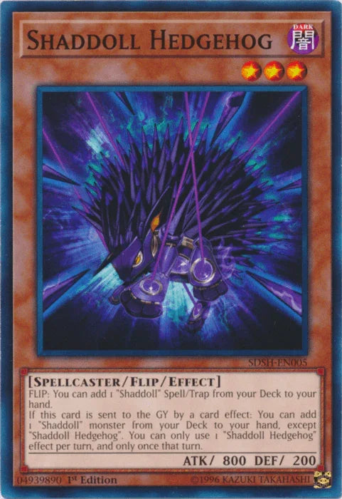1st Edition, Common, Dark, Flip/Effect Monster, Spellcaster, Structure Deck: Shaddoll Showdown, Unlimited Shaddoll Hedgehog [SDSH-EN005] Common - Trading Card World
