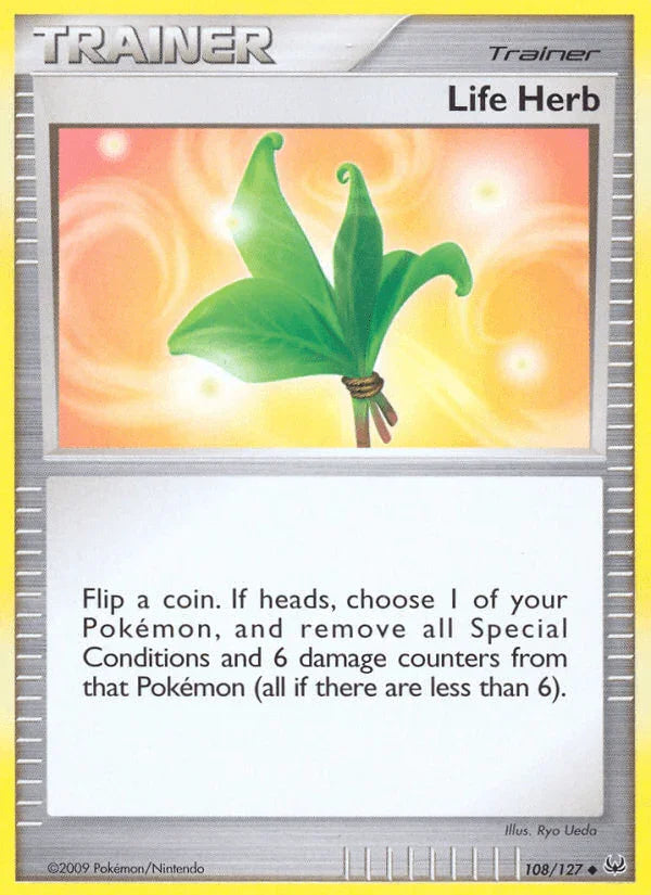 108, Item, Normal, Platinum: Base Set, Reverse Holofoil, Uncommon Life Herb (108/127) [Platinum: Base Set] - Trading Card World