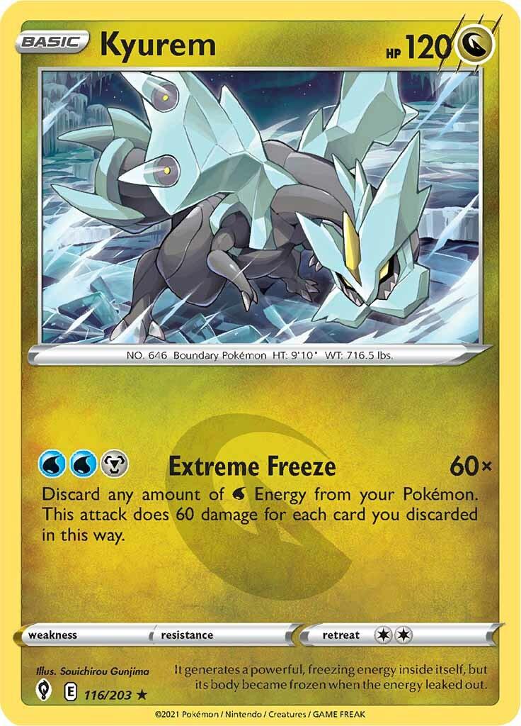 116, Dragon, Holo Rare, Holofoil, Reverse Holofoil, Sword & Shield: Evolving Skies Kyurem (116/203) [Sword & Shield: Evolving Skies] - Trading Card World