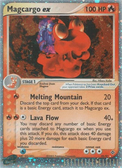 95, EX: Dragon, Fire, Holofoil, Ultra Rare, Water[×2] Magcargo ex (95/97) [EX: Dragon] - Trading Card World