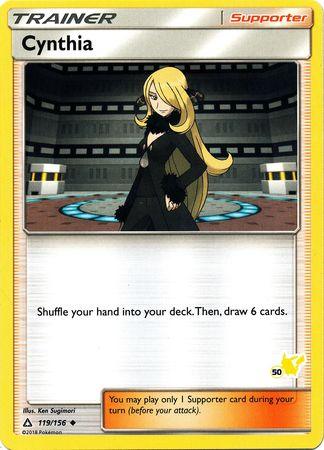 119, Battle Academy 2020, Normal, Promo, Supporter Cynthia (119/156) (Pikachu Stamp #50) [Battle Academy 2020] - Trading Card World