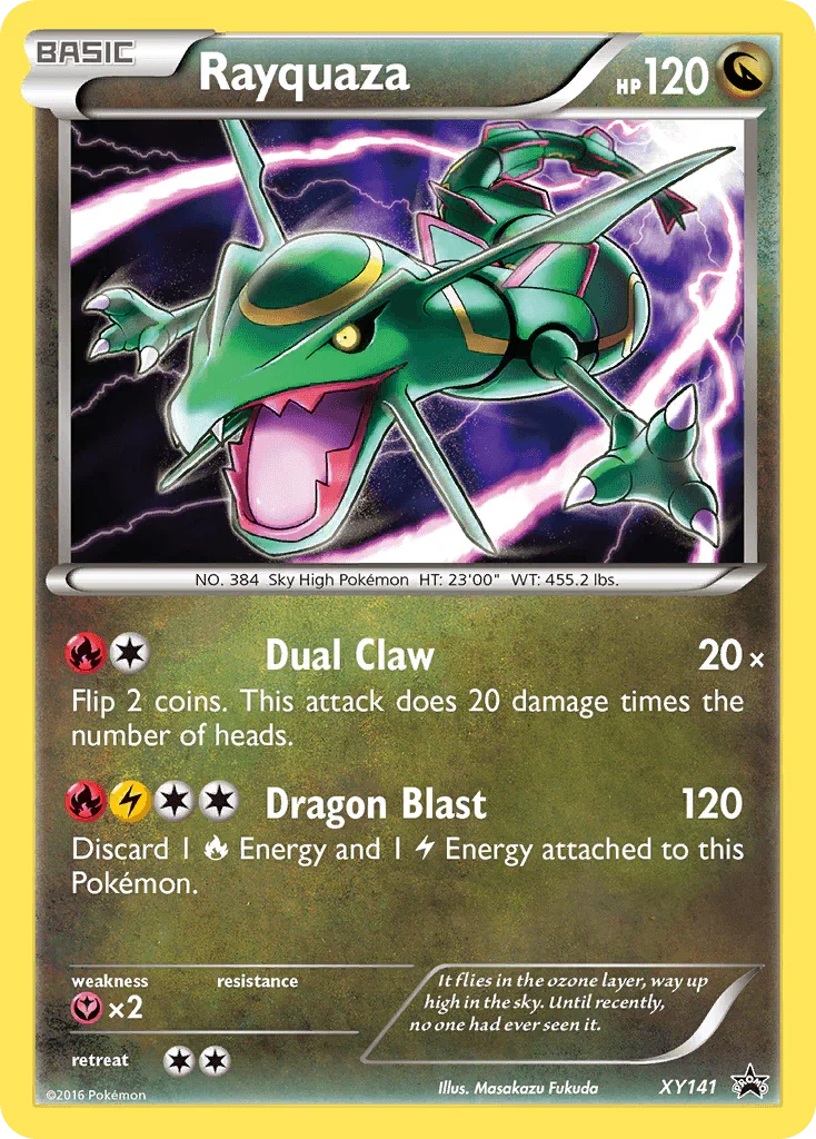 Dragon, Fairy[×2], Holofoil, Promo, XY141, XY: Black Star Promos Rayquaza (XY141) [XY: Black Star Promos] - Trading Card World