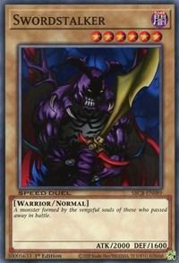 1st Edition, Common, Dark, Normal Monster, Speed Duel: Battle City Box, Warrior Swordstalker [SBCB-EN089] Common - Trading Card World