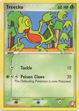 Fire[×2], Grass, Kids WB Promos, Normal, Promo, Water[-30] Treecko (1/5) [Kids WB Promos] - Trading Card World